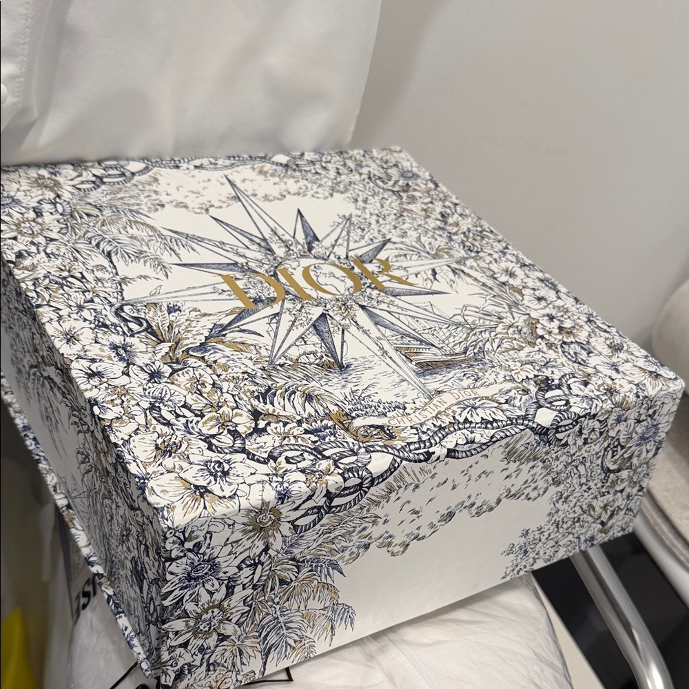 Dior Decorative Box in Blue and Gold